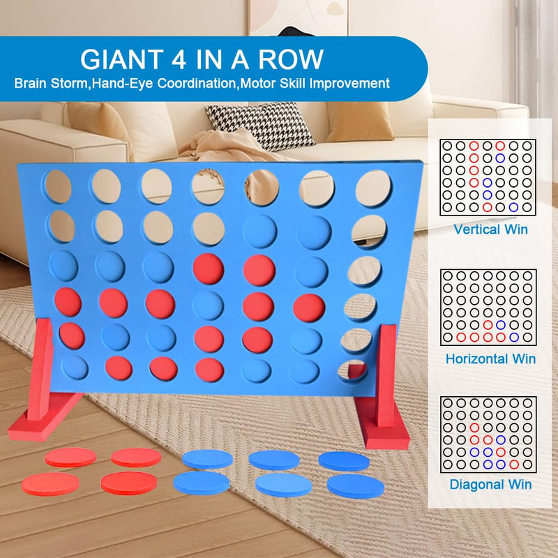 Unibos | GIANT EVA Foam Game | 4 in A Row Connect Game | Indoor & Outdoor Family Game | Family Fun Party Games | Games Kids Travel Games | Travel Board Games | Kids & Adults Games