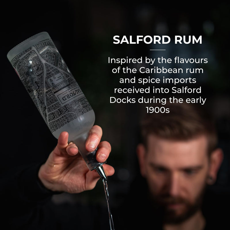 The Salford Rum Company Miniature Gift Set 3 x 5cl - Original (40% ABV), Dark Spiced (40% ABV) & Honey Rum (37.5% ABV) - Spirit Drinks Set - Tasty, Delicious & Thoughtful Gift Idea For All Occasions