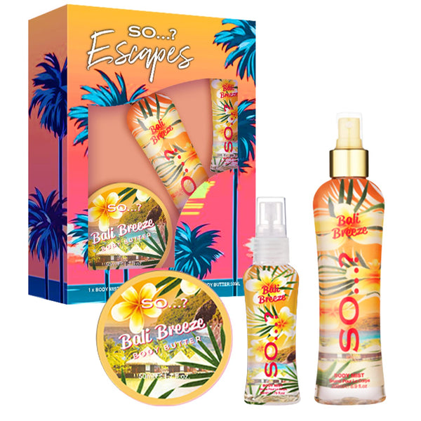 So…? Escapes Bali Breeze Womens Dream Girl Body Mist & Body Butter Fragrance Gift Set