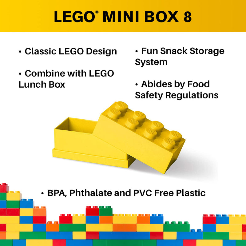 LEGO 40121732 Mini Box 1.8 x 3.6 x 1.7 in-Brick 8, Bright Yellow, Polypropylene