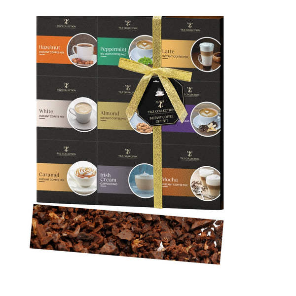 Instant Coffee Selection Gift Set | Luxury Coffee Gift Sets | Coffee Lovers Gifts | 9 Assorted Instant Coffee Mix Flavours | Christmas Food Gifts | Stocking Fillers | Men | Women | Adult Xmas Hampers - Gift Guide