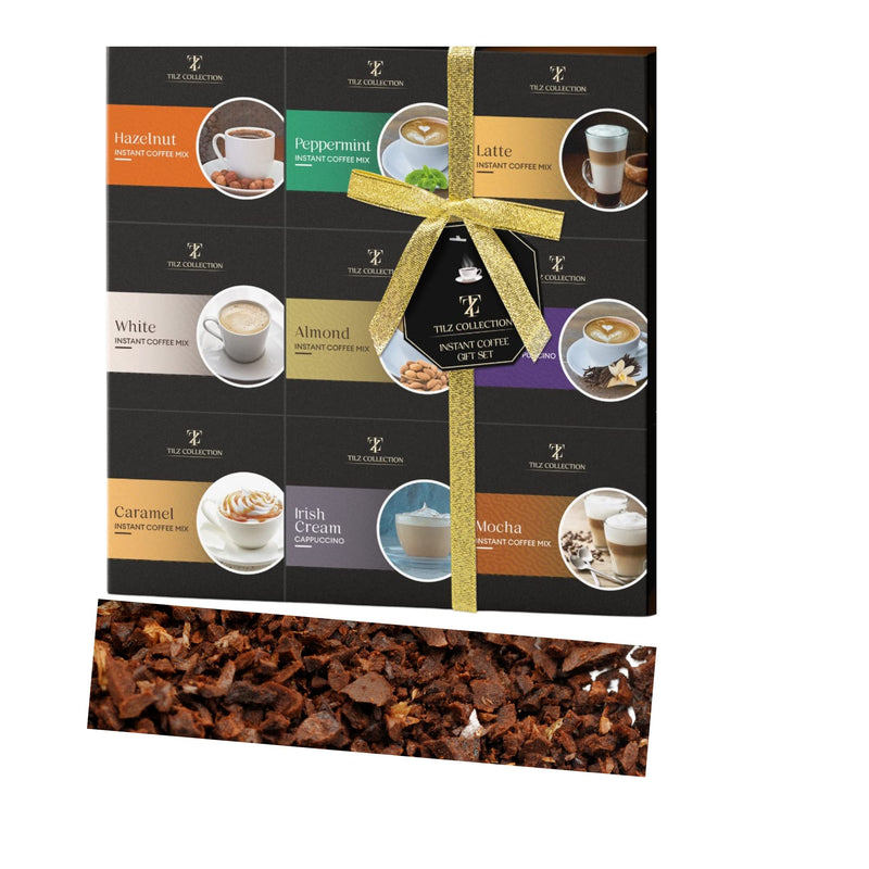 Instant Coffee Selection Gift Set | Luxury Coffee Gift Sets | Coffee Lovers Gifts | 9 Assorted Instant Coffee Mix Flavours | Christmas Food Gifts | Stocking Fillers | Men | Women | Adult Xmas Hampers - Gift Guide