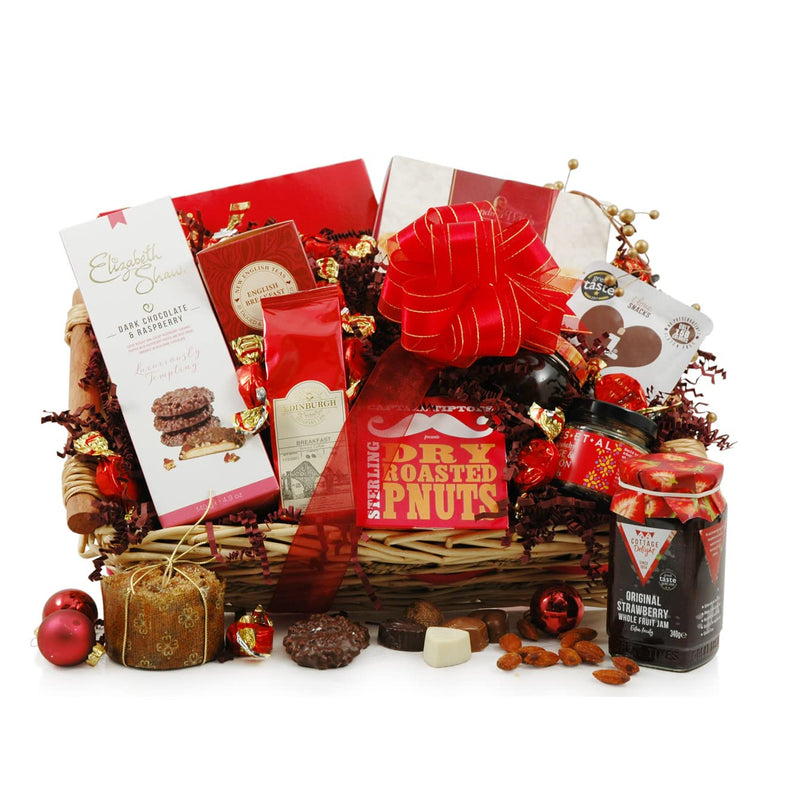 The Noel Luxury Christmas Food Hamper - Mince Pies, Chocolates, Cookies & More - Xmas Gift for Friends, Family or Staff - Gift Guide