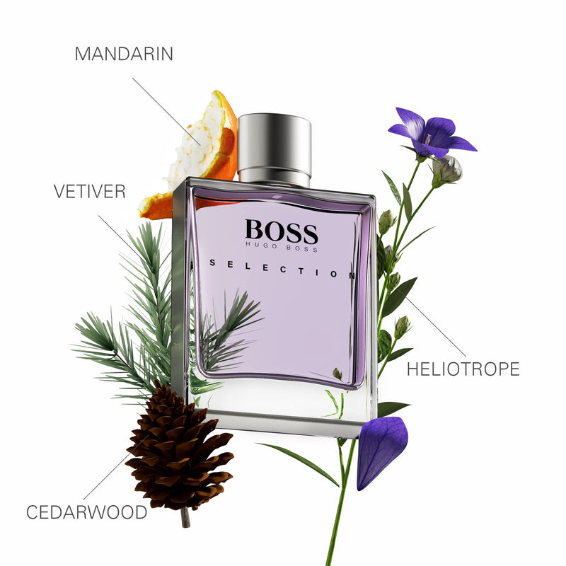 BOSS Selection - Eau de Toilette For Him - Aromatic Fougere Fragrance With Notes Of Fresh Green Accord, Petitgrain, Cedarwood - Medium Longevity - 100ml