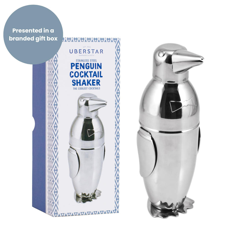 Penguin Cocktail Shaker/Stainless Steel / 550ml / Built-in Strainer