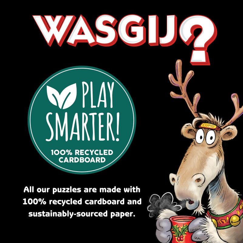 Wasgij Christmas Advent Calendar, Look Out Below! - 24 Days of Puzzles, Don't Puzzle What You See - Brainteasing 54 Piece Adults Puzzle & Comic Puzzle -100% Recycled Cardboard Jigsaw Puzzle for Adults - Gift Guide