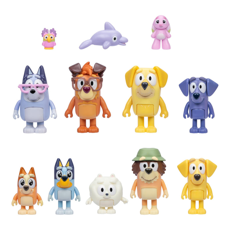 Bluey The Super Fan Set, Includes Twelve 2-2.5 Inch Figures