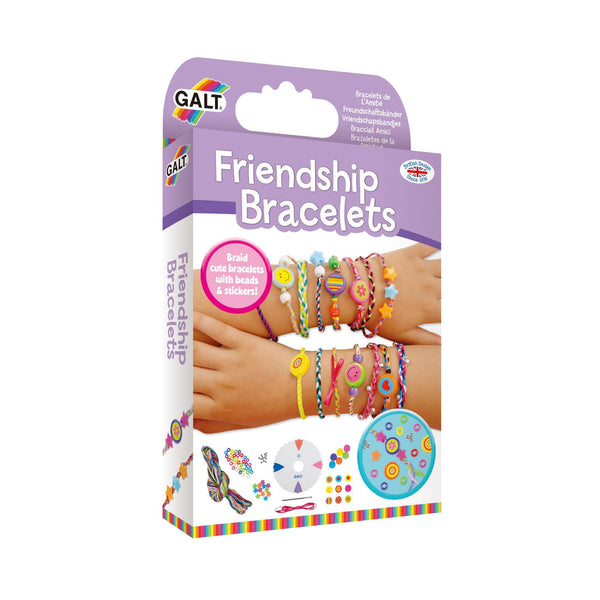 Galt Friendship Bracelets - Jewellery Making Craft Kit for Kids and Activity Pack for Girls and Boys - Colourful Threads, Beads, Stickers and Ribbon - Childrens Birthday Party Gift - Ages 7 Years Plus - Gift Guide