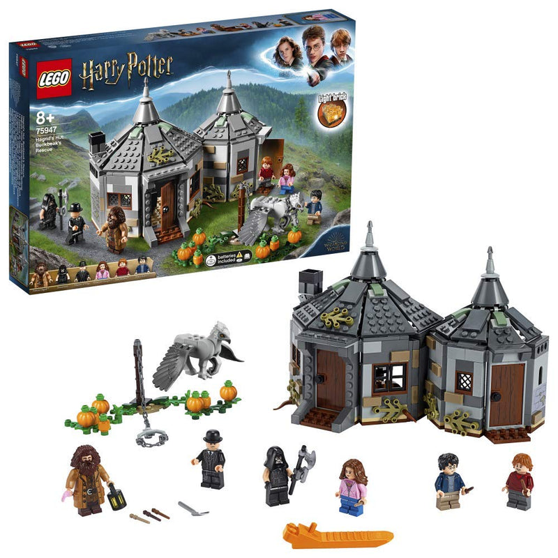 LEGO 75947 Harry Potter Hagrid’s Hut: Buckbeak’s Rescue Playset with Hippogriff Figure, Toy Gift Idea for Kids Age 8+