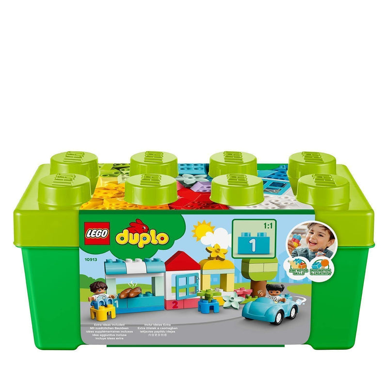 LEGO 10874 DUPLO Town Steam Train, Toys for Toddlers, Boys and Girls Age 2-5 Years Old & 10913 DUPLO Classic Brick Box Building Set with Storage, Toy Car, Number Bricks and More