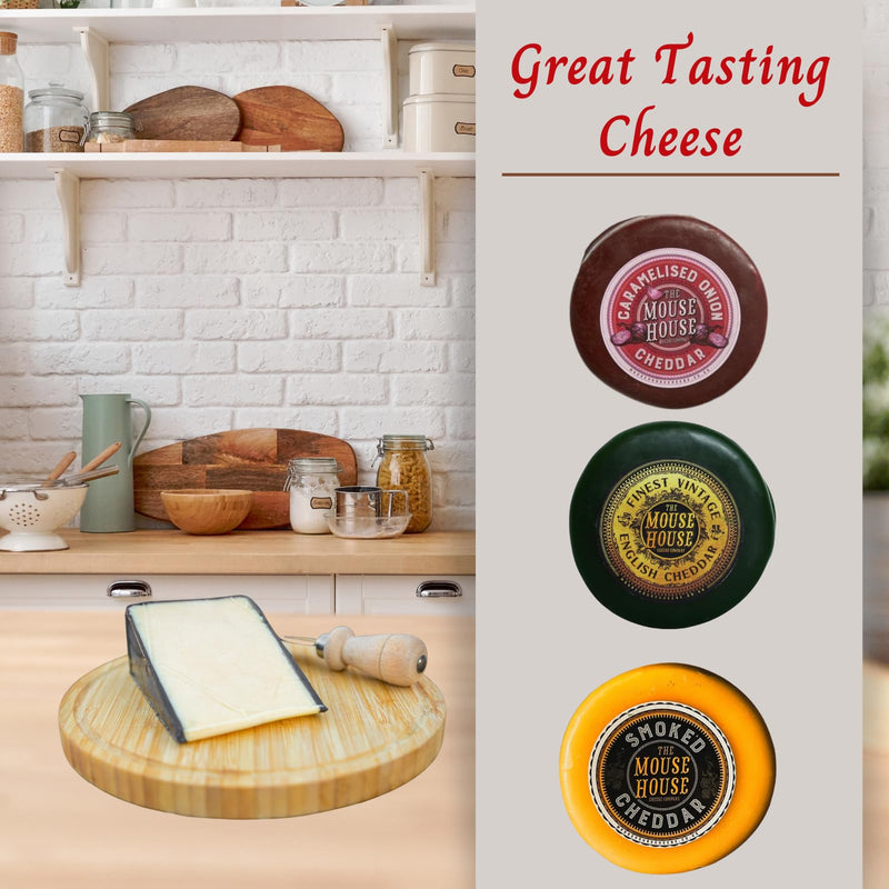 Cheese Hampers Gift Set - 3x Cheese Truckle Selection, Chutney, Cheese Crackers & Christmas Card - Cheese Gift Set, Cheeseboard Gift Set, Christmas Hamper, Cheese Hampers for Men, Cheese Selection Box - Gift Guide