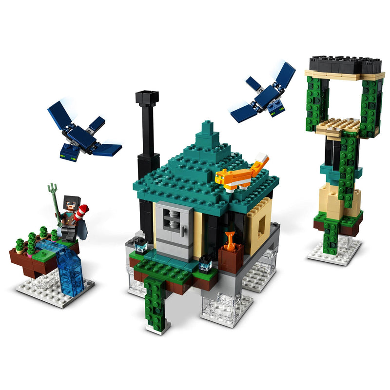 LEGO 21173 Minecraft The Sky Tower Building Toy, Set with Pilot, Cat & 2 Flying Phantoms Figures, Gifts for 8 Plus Year Old Boys & Girls