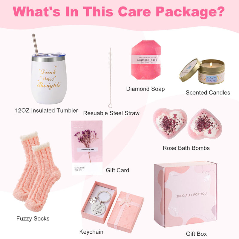 Birthday Gifts for Women,Unique Birthday Hampers Pamper Gift Box for Her,Self Care Package Relaxation Spa Bath Set for Her, Wellbeing Get Well Soon Christmas Gifts Ideas for Siste,Best Friend, Mum