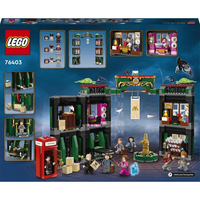 LEGO 76403 Harry Potter The Ministry Of Magic, Modular Model Building Toy Kids, Boys & Girls With 12 Character Minifigures And Transformation Feature, Collectible Wizarding World Gifts