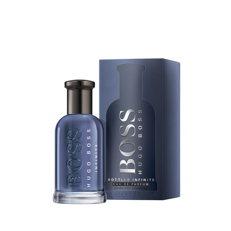 BOSS Bottled Infinite - Eau de Parfum for Him - Woody Fragrance with Notes of Apple, Mandarin, Cinnamon, Patchouli, Rosemary, Lavender, Olivewood, Sandalwood - High Longevity - 50ml