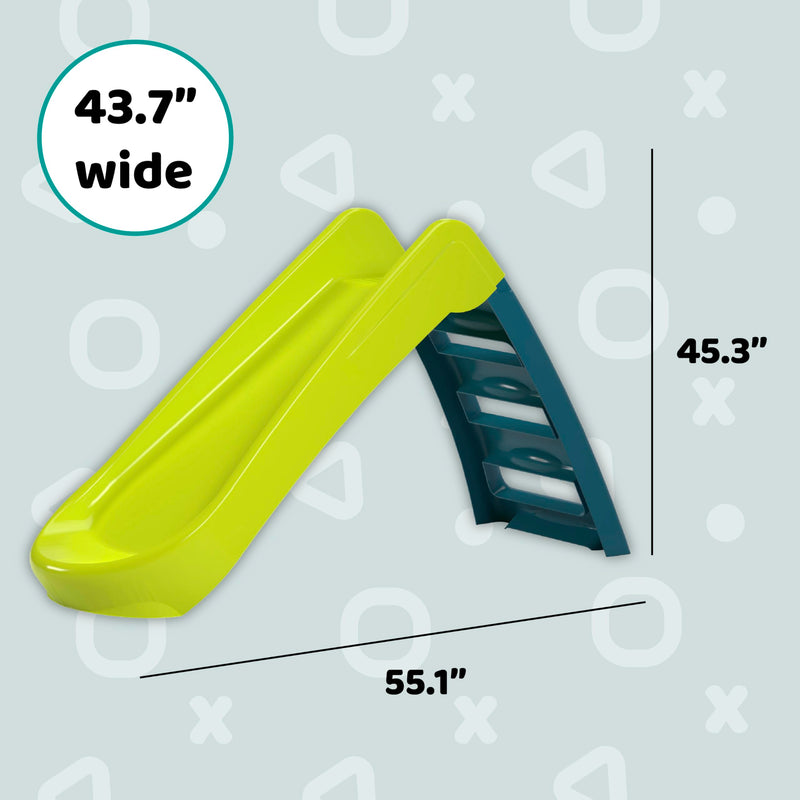 Palplay Junior Folding Slide for Toddlers and Children 18 Months + Kids Outdoor Play Equiptment. Ideal First Slide for Toddlers and Young Children, Green/Blue