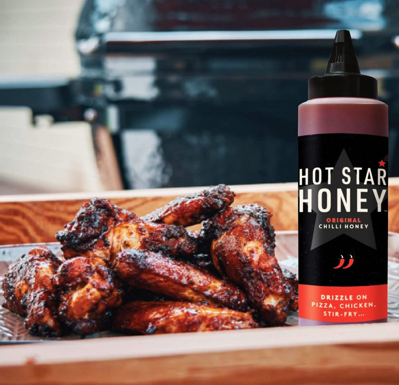 Hot Star Honey Hot Sauce Gift Set | Scotch Bonnet Sauce - Cayenne Chilli Sauce - Mango Chilli Sauce - Premium Hot Honey Gift Set for Chicken, Pizza, Pasta, Steak and Noodles - Gift Guide