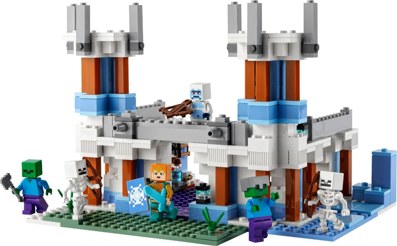 LEGO 21186 Minecraft The Ice Castle Toy, Gaming Set with Royal Warden, plus Zombie and Skeleton Mobs Figures, Birthday Gift Idea for Kids, Boys and Girls Aged 8 Plus