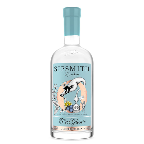 Sipsmith | FreeGlider | Craft | Non Alcoholic | Made with Distilled Botanicals | Yuzu & Orange | Juniper & Capiscum | 0.5% ABV | 70cl