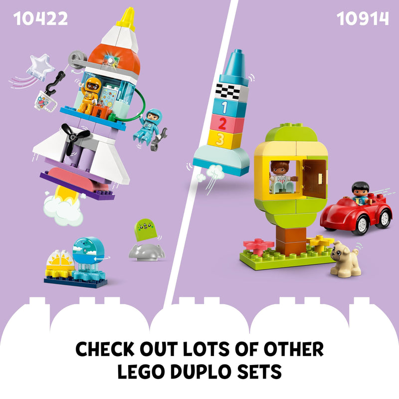 LEGO DUPLO 3in1 Space Shuttle Adventure Bricks Set, Rocket Toy for 3 Plus Year Old Toddlers, Boys & Girls with Astronaut Figures, Science Learning Toys, Birthday Gift Idea 10422