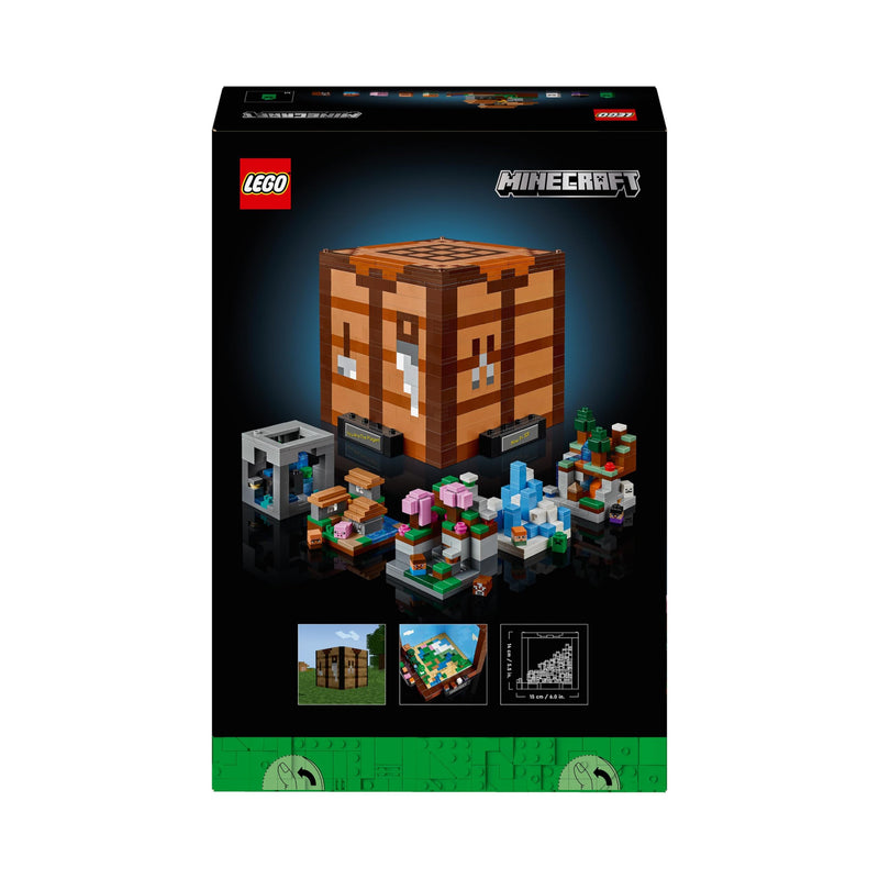 LEGO Minecraft The Crafting Table Model Kit for Adults to Build, Biome Set with 8 Characters Including Steve, Alex and Mobs, 15-Year Anniversary Gamer Gift for Men, Women, Him or Her 21265