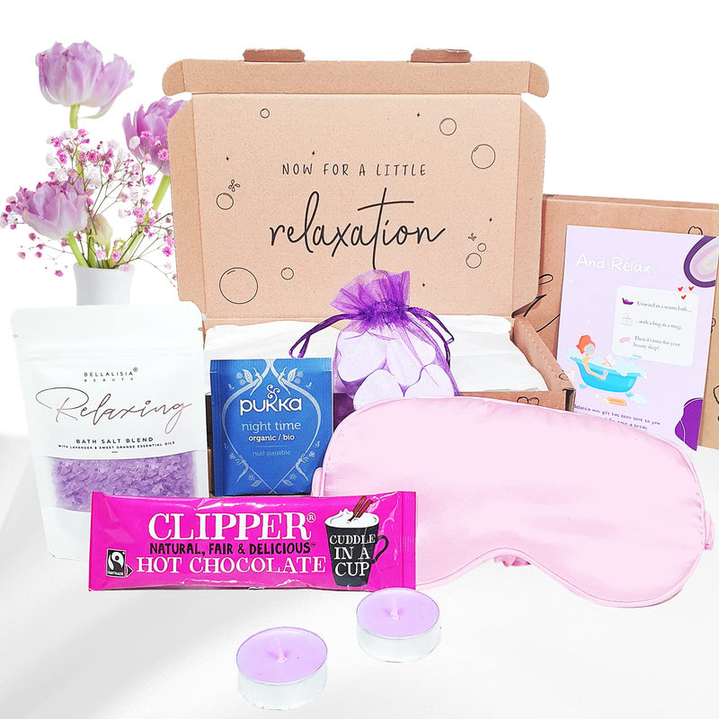 Bellalisia Pamper Gifts For Women, Relaxation Gifts for Women, Self Care Hamper Kit, Hug In A Box Bath Presents Relaxing Mums Gift Set, Ideal Birthday, Christmas & Retirement Gift For Her to Relax