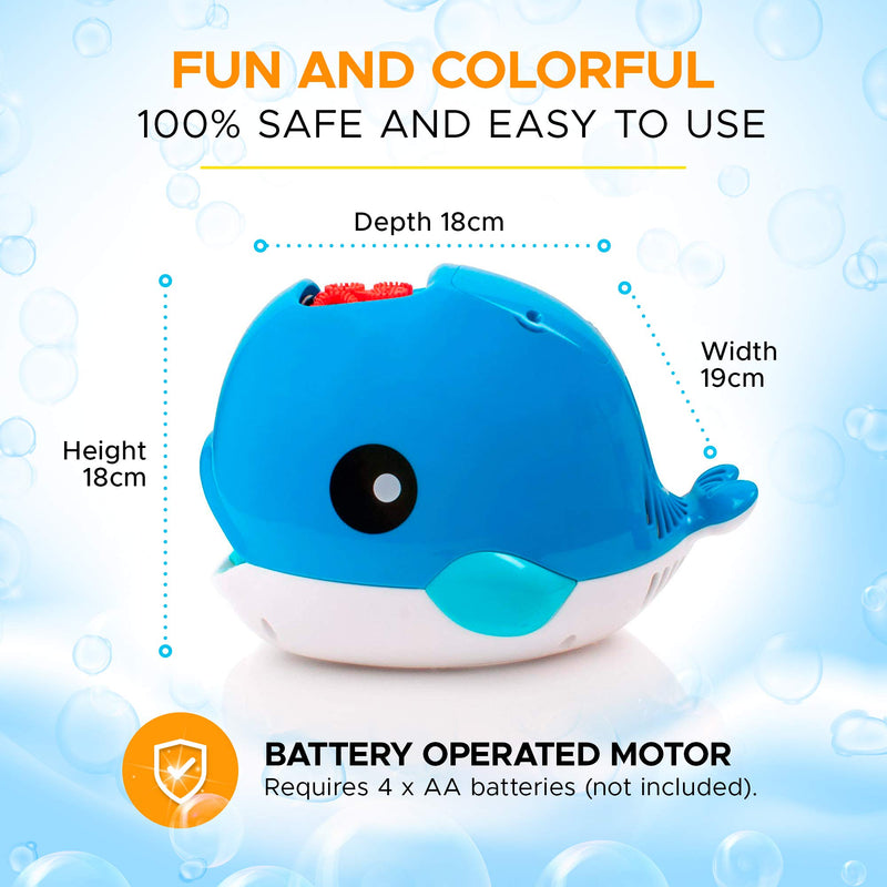 Bubble Mania Bubble Machine - Bubble Blower Whale For Kids - Automatic Bubble Maker Machine