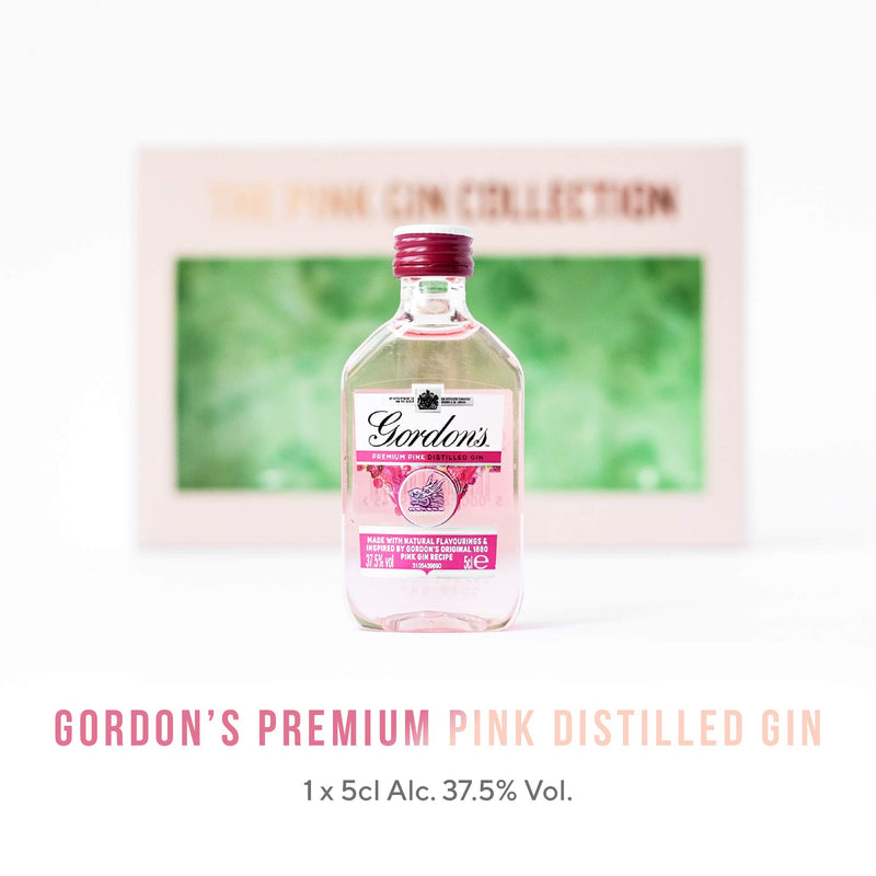 Pink Gin Gift Set - Christmas Gifts for Women, 4x5cl Whitley Neill Raspberry, Gordons Pink Gin, Edinburgh Plum & Vanilla, The Lakes Rhubarb & Rosehip Flavoured Gin Liqueurs - Womens Gifts, Birthday