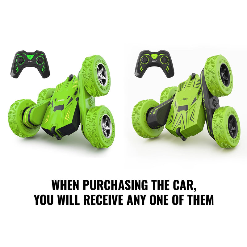 SGILE RC Stunt Car Toys, Direct Charge Remote Control Car with 2 Sided 360 Rotation Gifts for Boys Girls Kids Age 6+, Green - Gift Guide