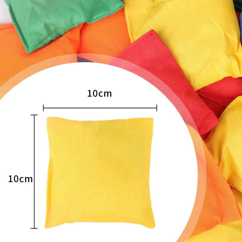 36 Pieces Bean Bags Kids Throwing Cornhole Bean Bags Nylon Sack Tossing Sports Outdoor Family Games Carnival Toy Party Game Bean Bag Toss Game for Boy Girl Adults（10cm）