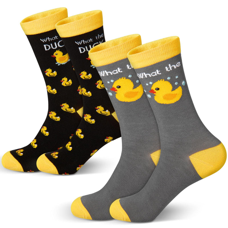 Hicarer 2 Pairs Funny Animal Socks Duck Socks Novelty Socks Duck Socks for Women Men Christmas Gifts