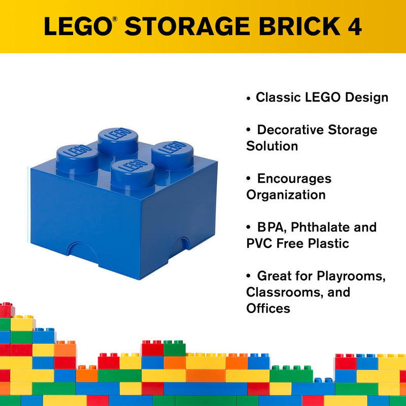 Lego 4003 Storage Brick 4 Medium Blue