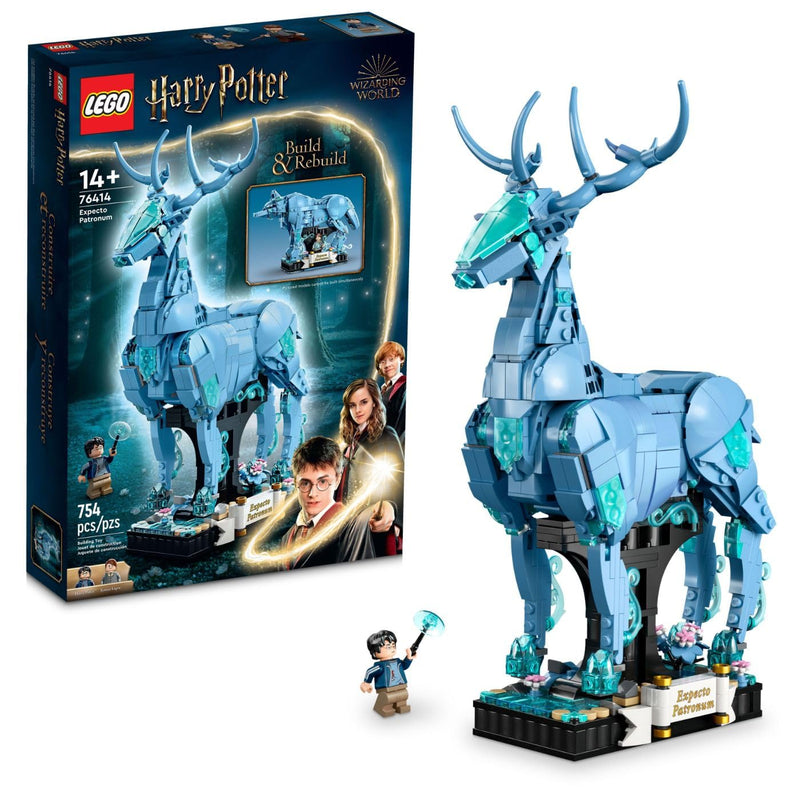 LEGO Harry Potter Expecto Patronum 76414 Collectible 2-in-1 Building Set; Birthday Gift Idea for Teens or Fans Aged 14 and Up; Build and Display Patronus Set for Fans of The Wizarding World