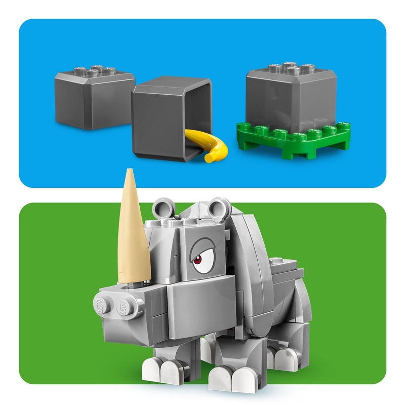 LEGO Super Mario Rambi the Rhino Expansion Set, Buildable Animal Toy Figure, Small Gift to Combine with a Starter Course Game 71420