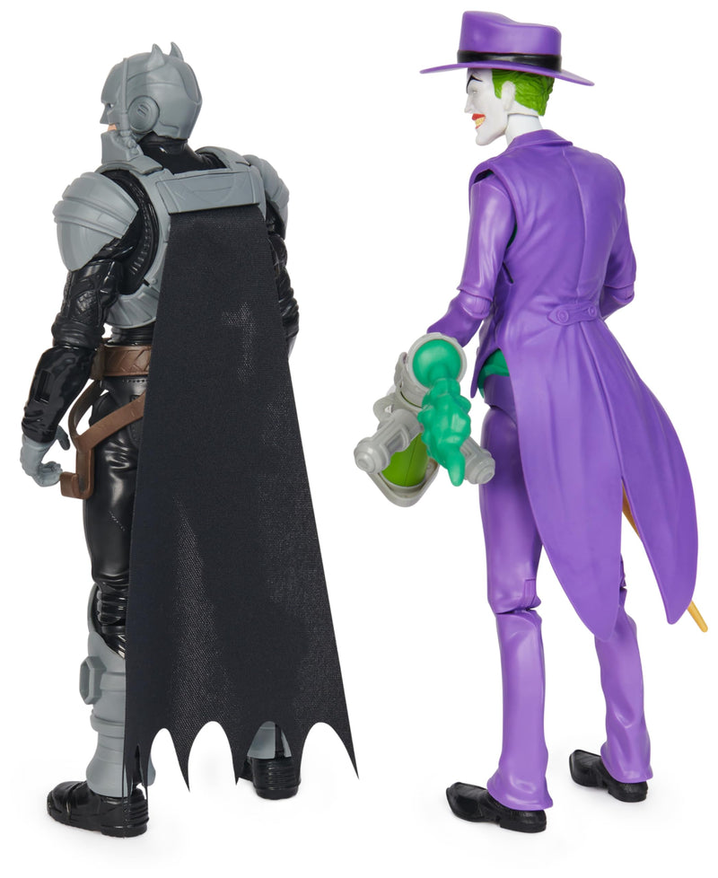 DC Comics, Batman Adventures, Batman vs The Joker Action Figures Set, 2 Figures, 12 Armour Accessories, 30-cm Super Hero Kids’ Toy for Boys and Girls