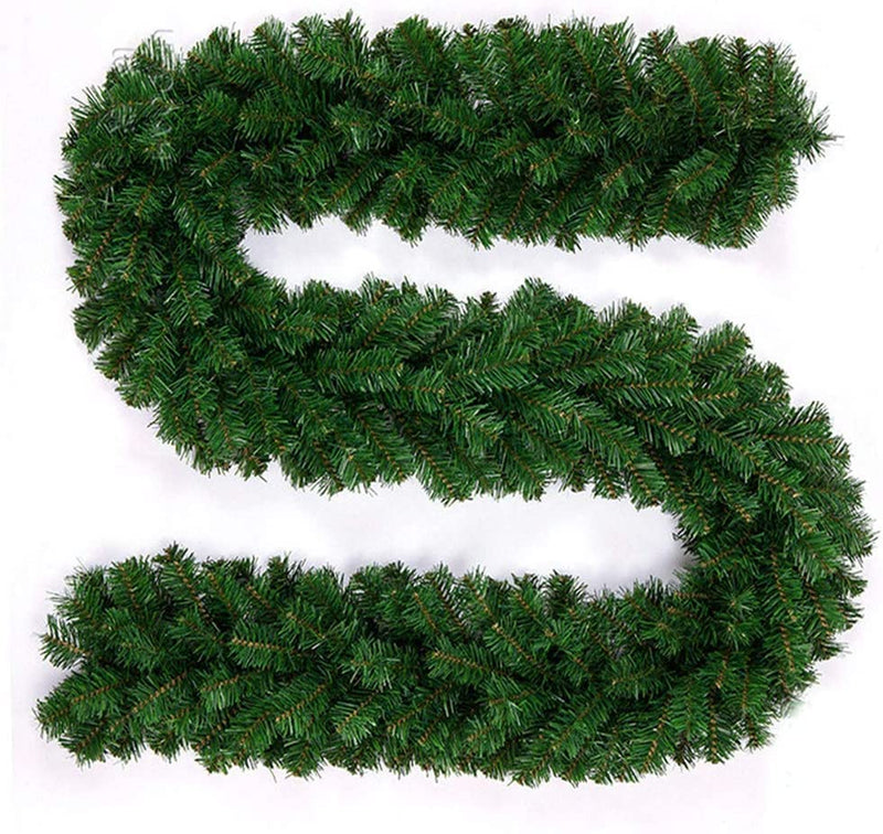 9ft Green Garland Christmas For DIY Decoration Artificial Pine Green Garland Indoor Outdoor for Xmas Tree Stairs Fireplaces Garden Decor - Gift Guide