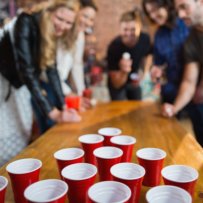 KEPLIN Cup Toss Game - 36 Reusable Plastic Cups and Balls Set - Versatile and Durable, Easy to Clean and Portable Tabletop Kit for Parties, Birthdays and Gatherings - Perfect for Indoor and Outdoor