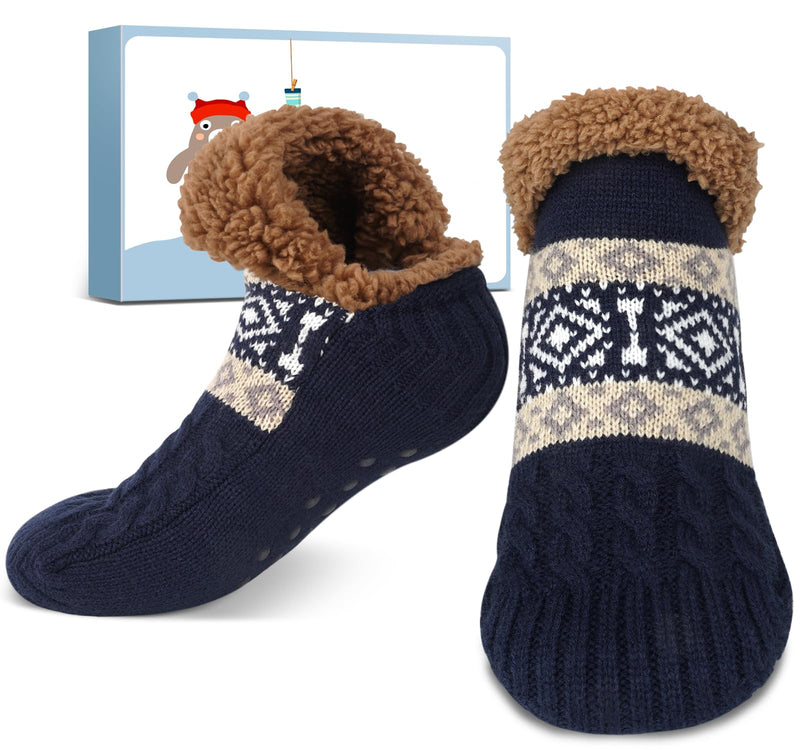 Slipper Socks Mens Stocking Fillers: Christmas Gifts for Men Dad Him Xmas Gifts for Women Men, Slipper Socks Mens Cosy Bed Socks, Secret Santa Gifts Under 10 Pounds Stocking Fillers for Teenage Boys - Gift Guide