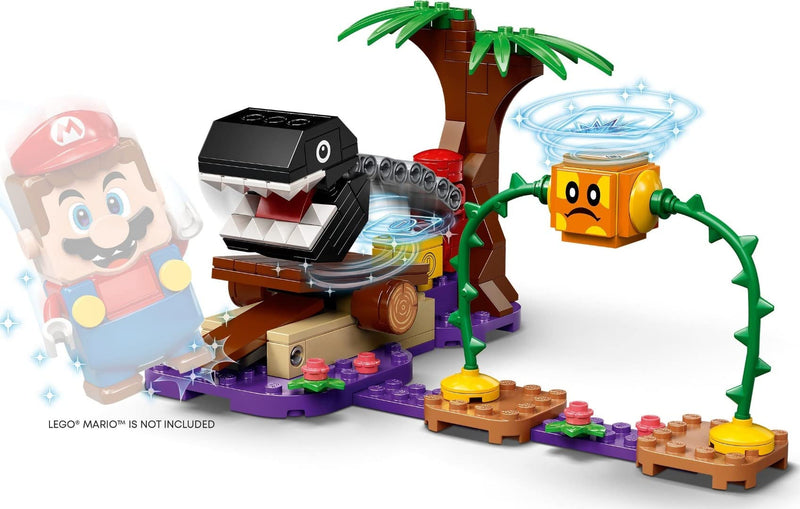 LEGO 71381 Super Mario Chain Chomp Jungle Encounter Expansion Set, Buildable Game with Bramball Figure