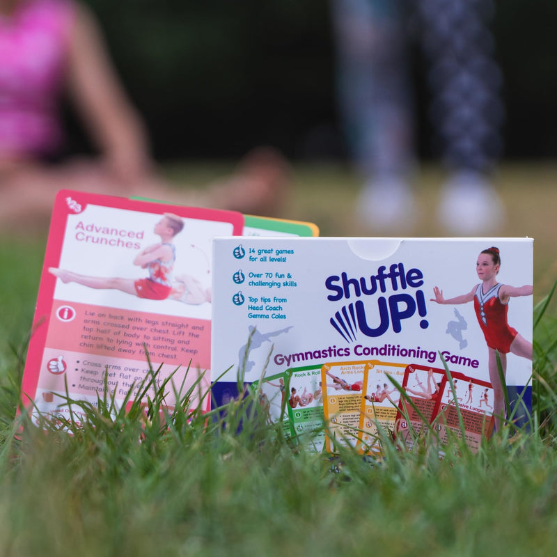 Shuffle Up Gymnastics Games - Family Games with 70+ Fun & Active Fitness Workout Cards for Kids, Gymnastics Equipment for Kids, Gymnastics Gifts for Girls & Boys - Gift Guide