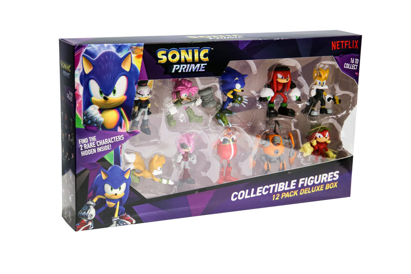 BANDAI Sonic Prime Collectable Figures 12 Pack Set 2 | 12 6.5cm Sonic The Hedgehog Models Based On The Sonic Prime Netflix TV Show | Sonic Toys Make Great Gaming Merchandise For Adults And Kids