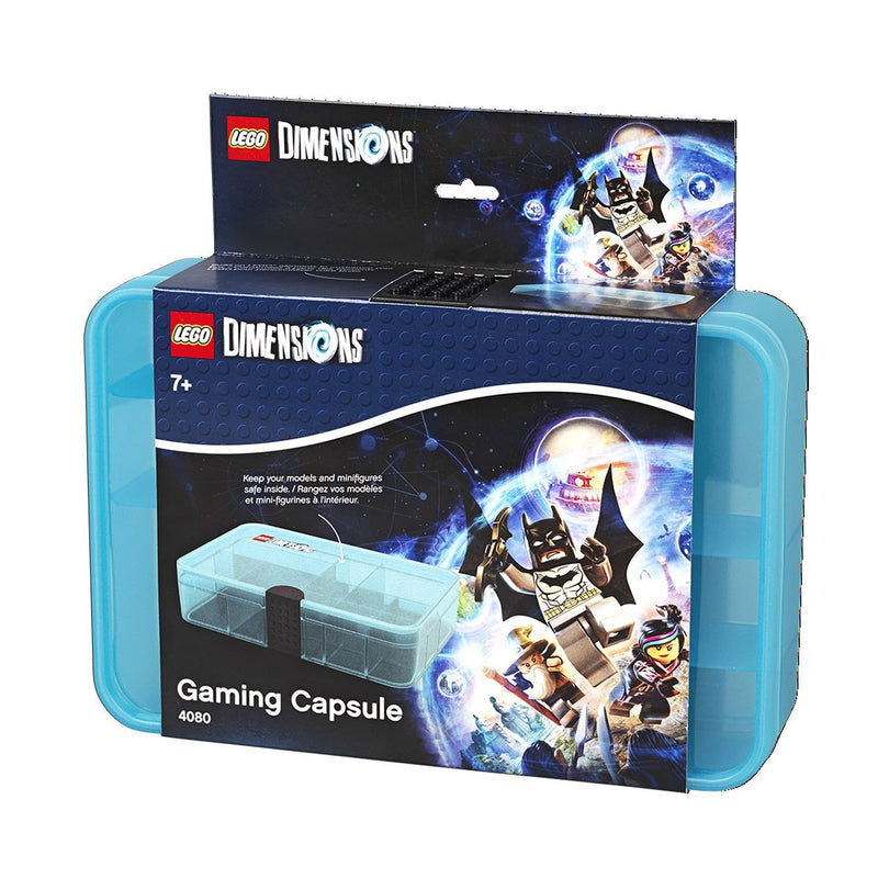 LEGO Dimensions Gaming Capsule/Sorting Box/Storage Case/Container with Compartments, Transparent Blue