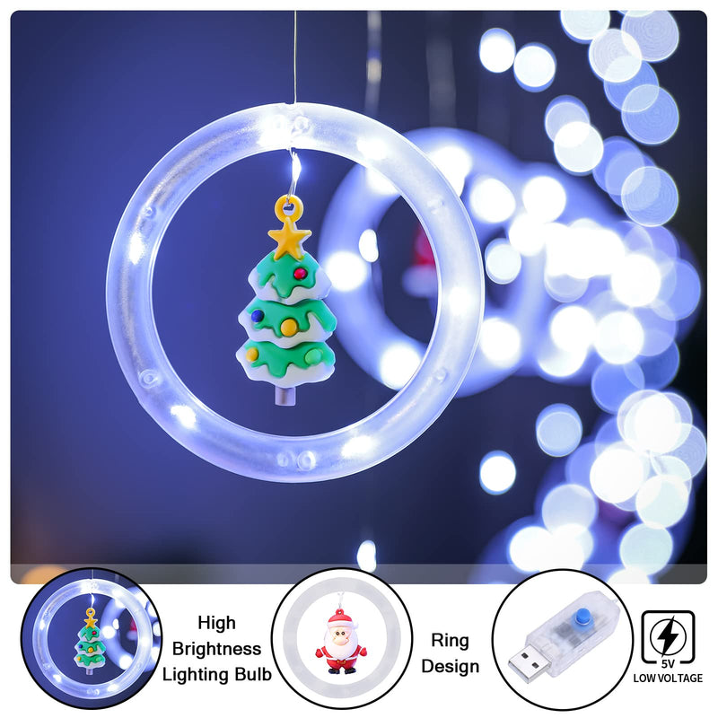 BLOOMWIN Christmas Window Lights 3m x 0.65m LED String Light Curtain Fairy Light with 8 Modes Xmas Decoration for Indoor Party Wedding Bedroom(Cool White) - Gift Guide