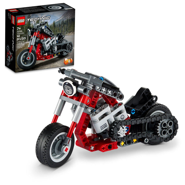 LEGO Technic Motorcycle 42132 Model Building Kit; Give Kids a Treat with This Motorcycle Model; 2-in-1 Toy for Kids Aged 7+ (160 Pieces)