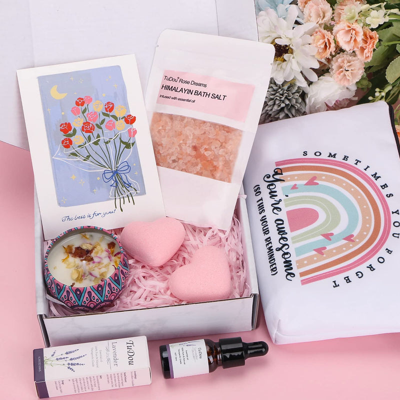 Birthday Pamper Gifts for Women, Unique Relaxation Self Care Package Birthday Hampers for Her, Wellbing Get Well Soon Gifts for Women, Pamper Hampers Birthday Gifts for Mum, Sister, Best Friend, Wife