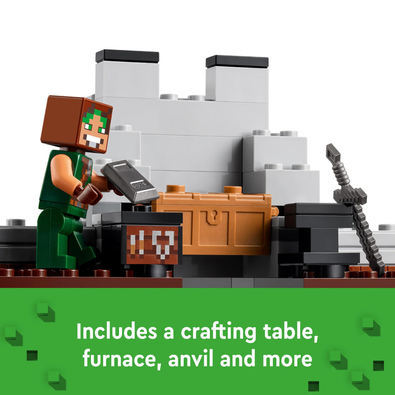 LEGO Minecraft The Wolf Stronghold Fortress Set, Building Toy for 8 Plus Year Old boys & Girls, Incudes Crafting Table, 2 Skeleton and Wolf Figures for Castle Action, Birthday Gift for Kids 21261