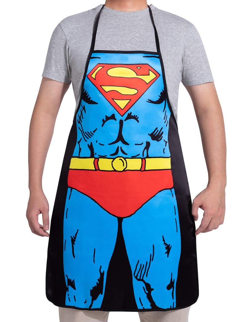 Cycorld Funny Novelty Apron Christmas Kitchen Gift for Couples Xmas Cooking BBQ Party Apron Set for Men and Women Gift (2pcs Superman + Wonder Woman Aprons) - Gift Guide