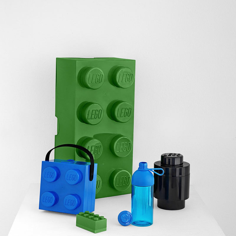 Room Copenhagen, LEGO Mini Box - 1.8 x 3.6 x 1.7 in - Brick 8, Black