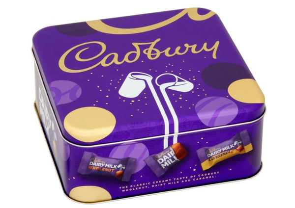 Dairy Milk Chocolate Tin 396g - Tins Of Chocolates Christmas Chocolate Tubs Dairy Milk Bits For Sharing And Gifting - Mini Chocolate Bar Selection - Gift Guide