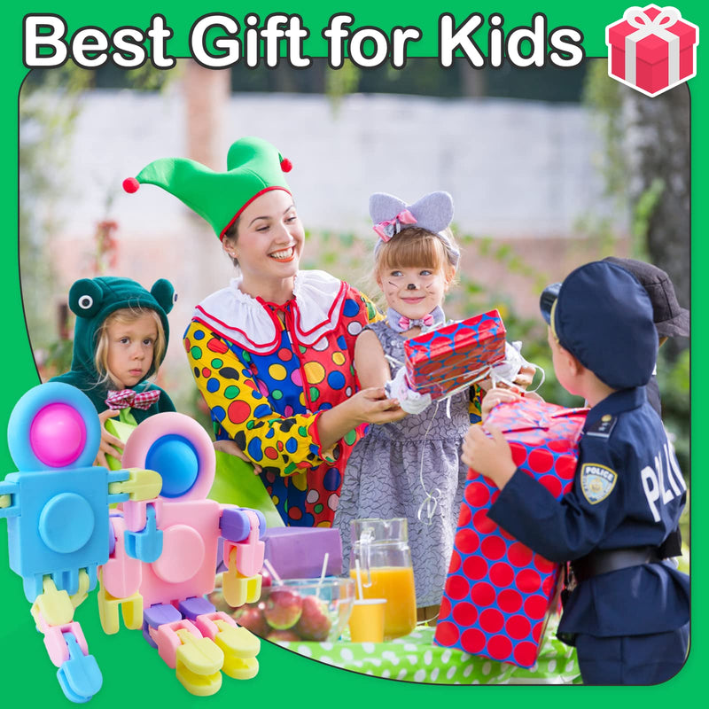 TOANWOD 8 Pcs Fidget Spinner Toy Stocking Fillers: Party Bag Gifts for Kids Adult - Pop Gadgets Cool Austism Sensory Robot Toy for Teenage - Finger Top Funny Transformable Spinning Popper Toys Pack - Gift Guide